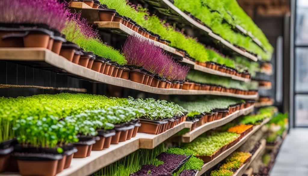 Diverse types of microgreens