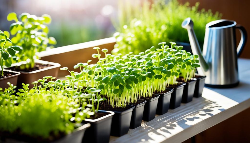 Easy microgreen growing at home