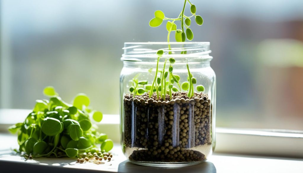 Growing Pea Microgreens