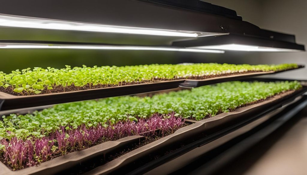 Microgreen cultivation in growing trays