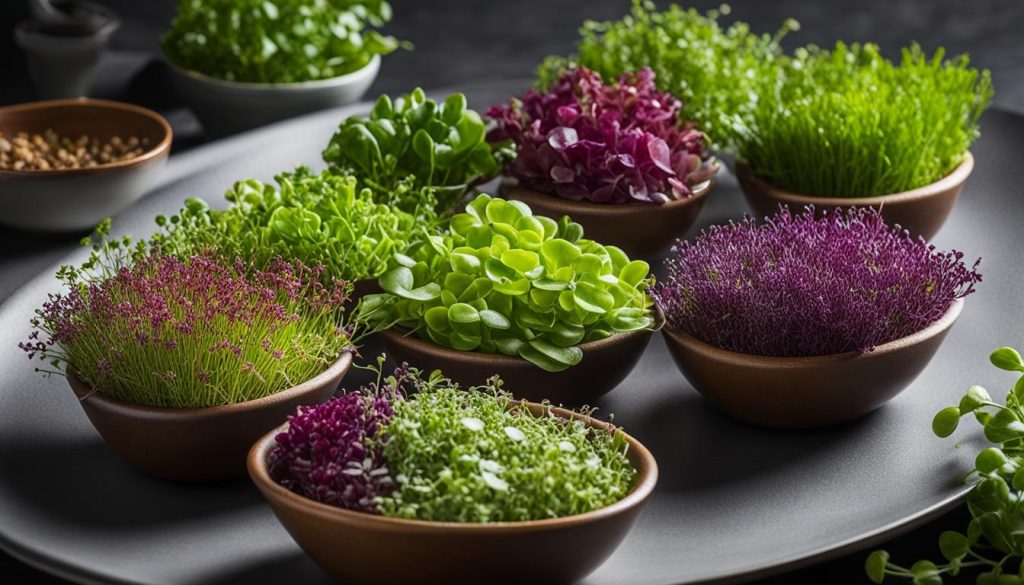 Nutritious microgreens on a plate