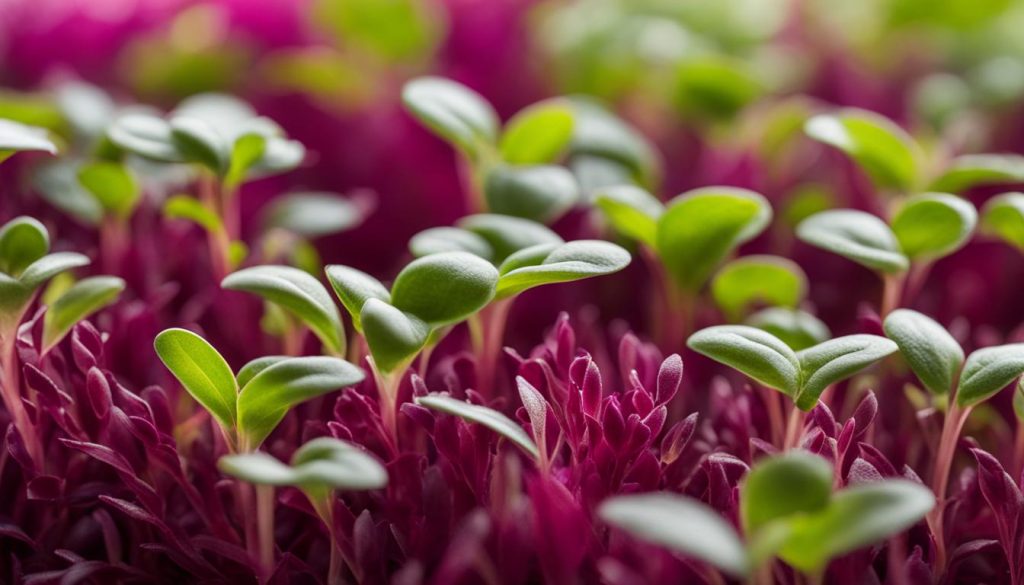 Optimal freshness of amaranth microgreens