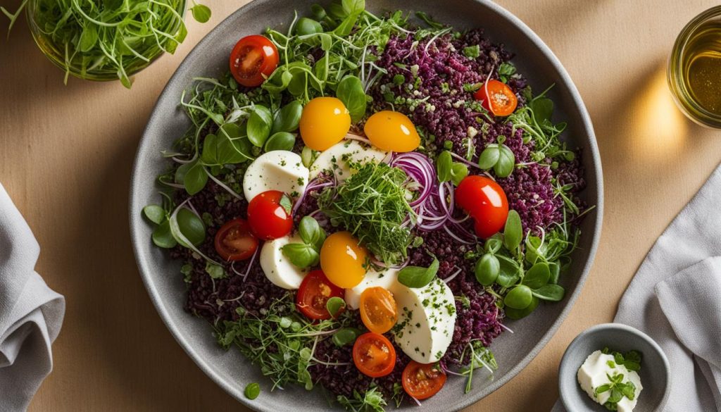 creative microgreen dishes