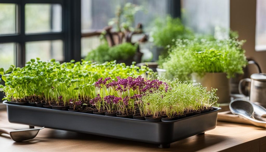 growing microgreens indoors