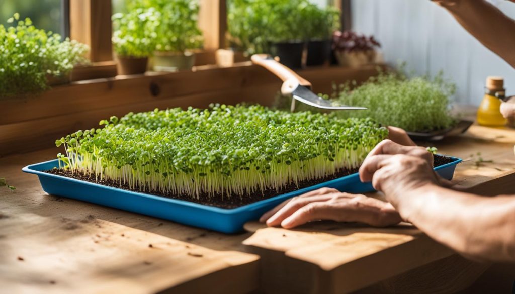 how to harvest microgreens