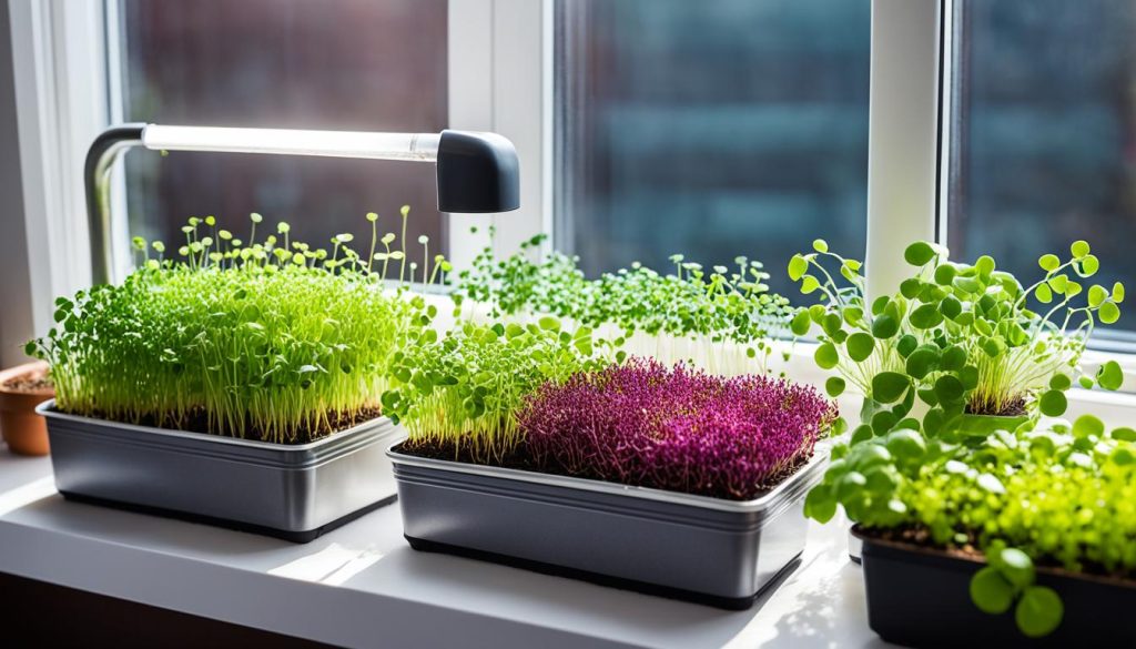 indoor gardening techniques for microgreens