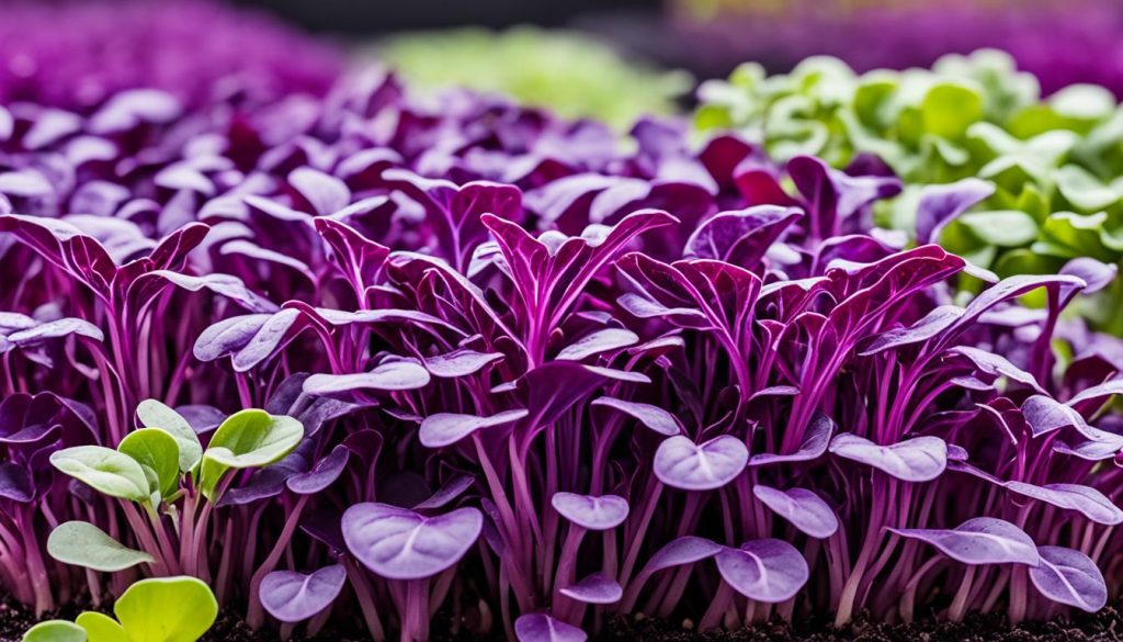 red cabbage microgreens
